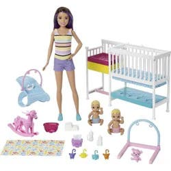 Barbie Skipper Babysitters Inc Nap 'n' Nurture Nursery Dolls and Playset