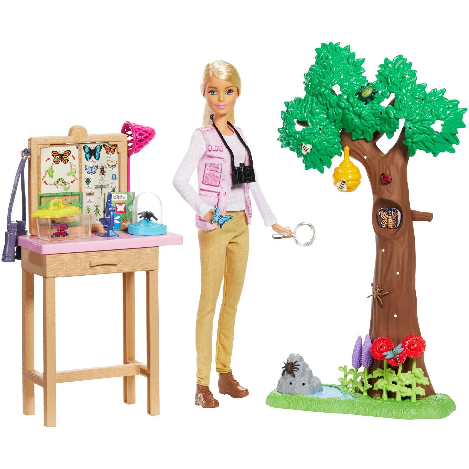 slide 1 of 6, Barbie National Geographic Butterfly Scientist Playset, 1 ct