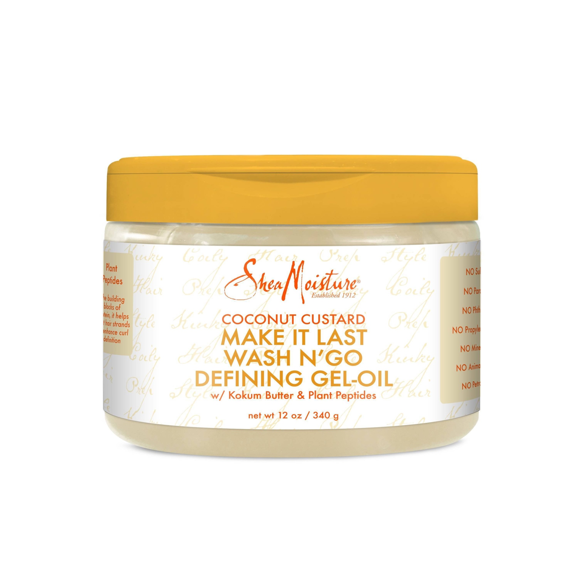 slide 1 of 3, SheaMoisture Coconut Custard Make It Last Wash N' Go Defining Gel-Oil, 12 oz