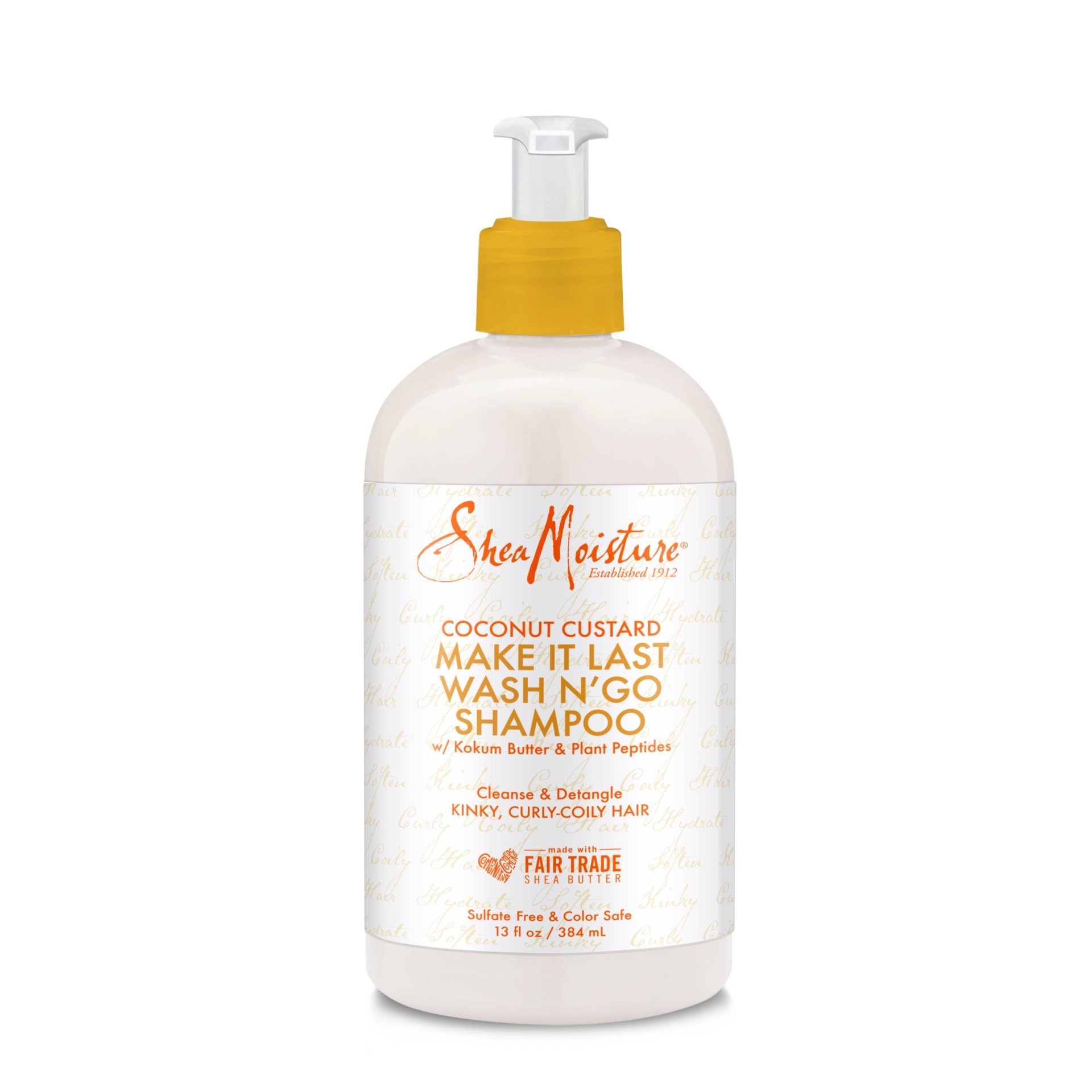 slide 1 of 2, Sheamoisture Coconut Custard Make It Last Wash N Go Shampoo, 13 oz