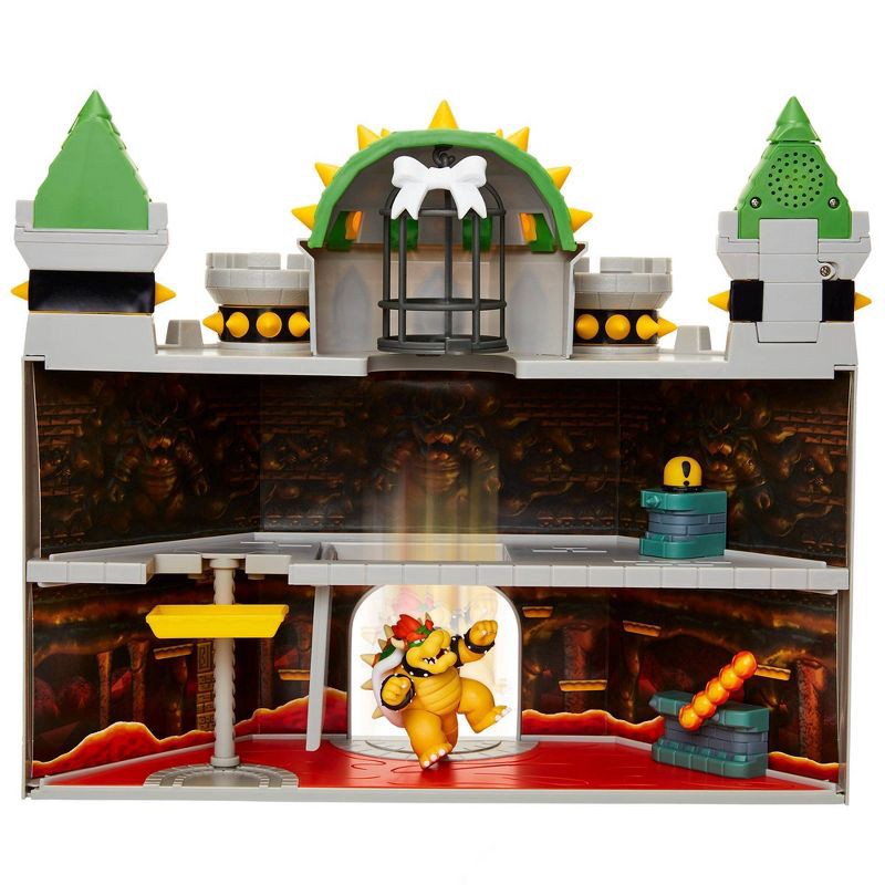 slide 4 of 13, Nintendo Super Mario Bowser Castle with 2.5" Bowser Figure, 1 ct
