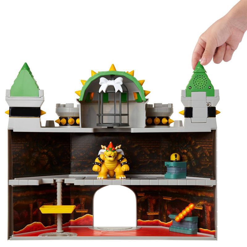 slide 5 of 13, Nintendo Super Mario Bowser Castle with 2.5" Bowser Figure, 1 ct