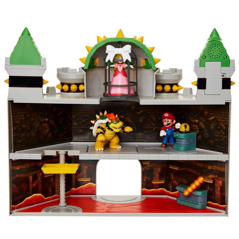 slide 10 of 13, Nintendo Super Mario Bowser Castle with 2.5" Bowser Figure, 1 ct
