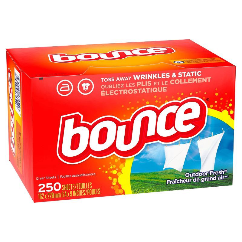 slide 1 of 8, Bounce Outdoor Fresh Fabric Softener Dryer Sheets - 250ct, 250 ct