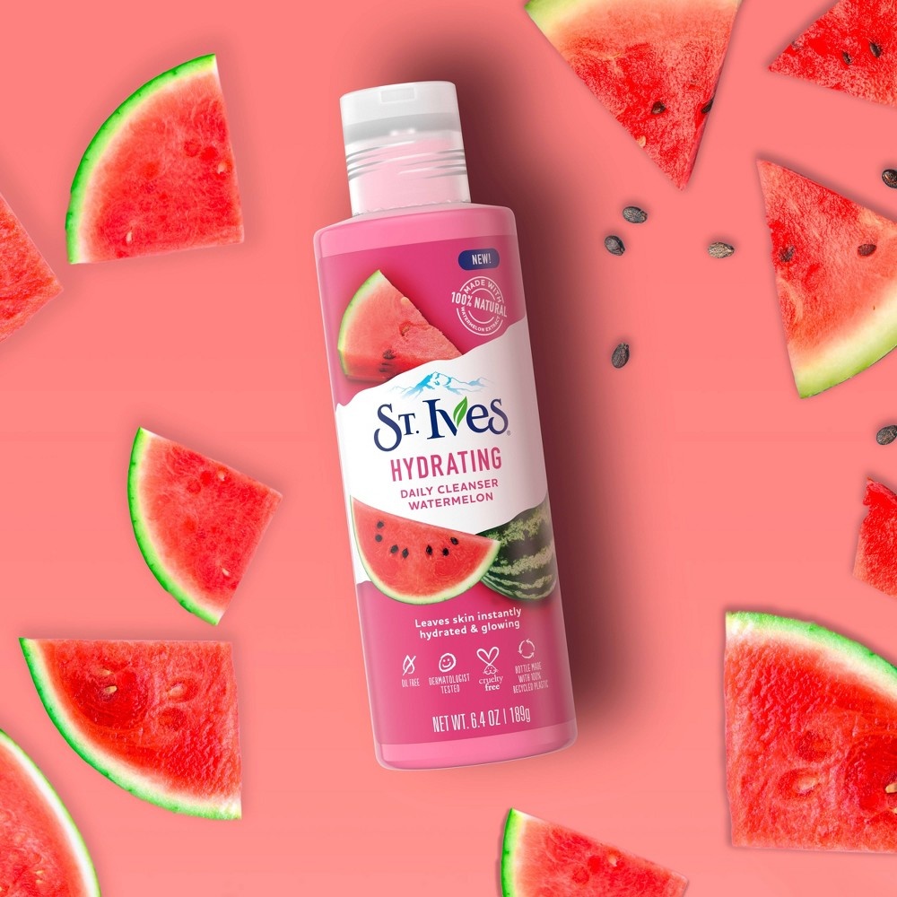 slide 3 of 7, St. Ives Hydrating Watermelon Daily Cleanser, 6.4 oz