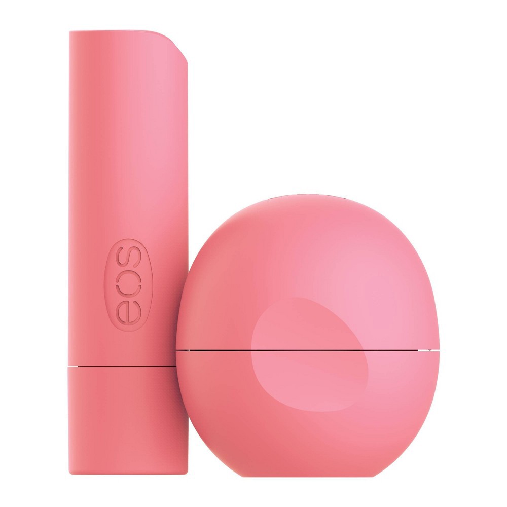 slide 6 of 6, eos 100% Natural & Organic Lip Balm Stick & Sphere - Strawberry Sorbet - 2pk/0.39oz, 2 ct; 0.39 oz