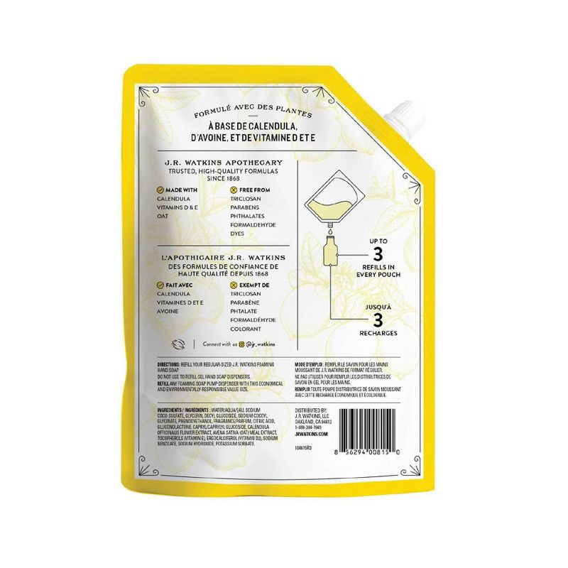 slide 4 of 4, J.R. Watkins Lemon Foaming Hand Soap Refill - 28 fl oz, 28 fl oz