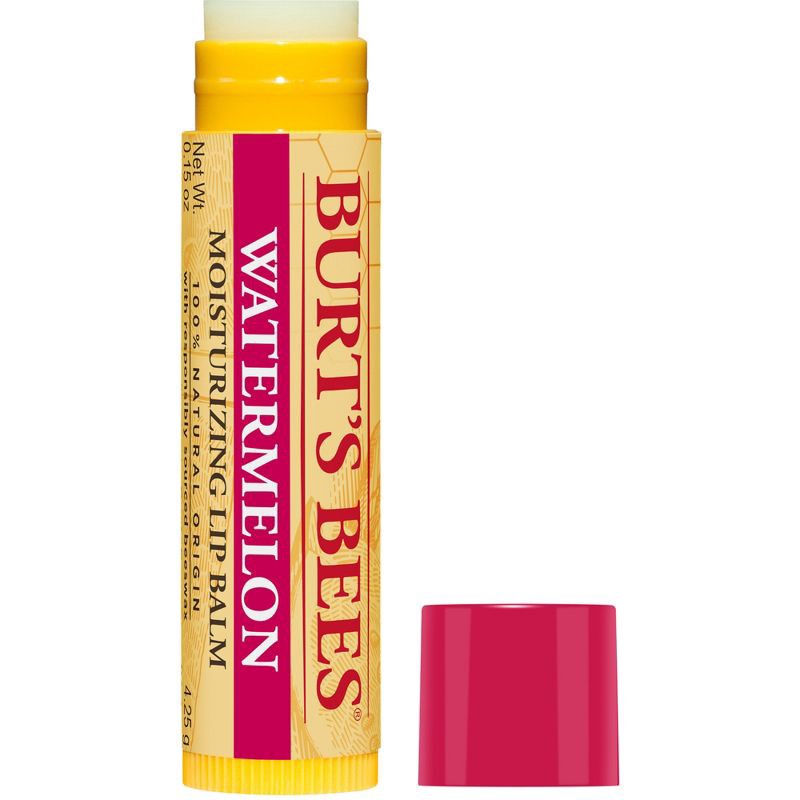 slide 2 of 8, Burt's Bees Moisturizing Lip Balm - Watermelon - 0.15oz, 0.15 oz