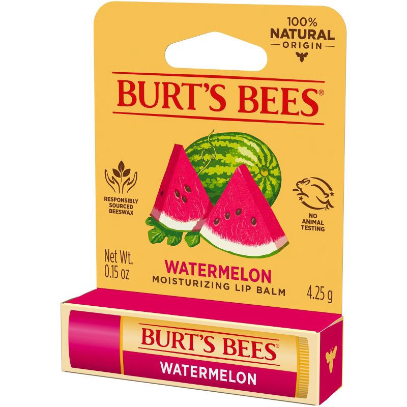 slide 7 of 16, Burt's Bees Moisturizing Lip Balm - Watermelon - 0.15oz, 0.15 oz