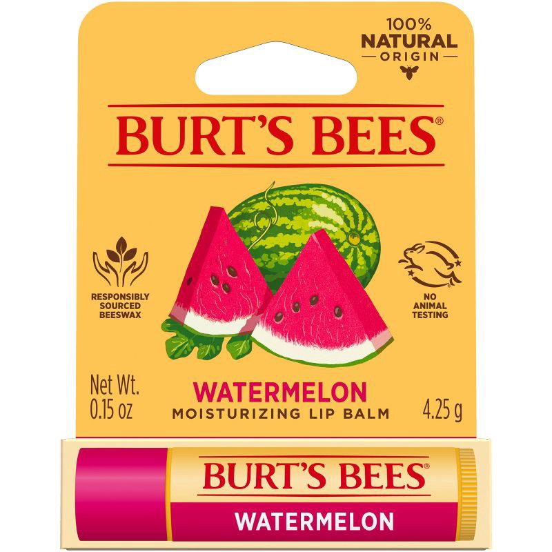 slide 8 of 16, Burt's Bees Moisturizing Lip Balm - Watermelon - 0.15oz, 0.15 oz