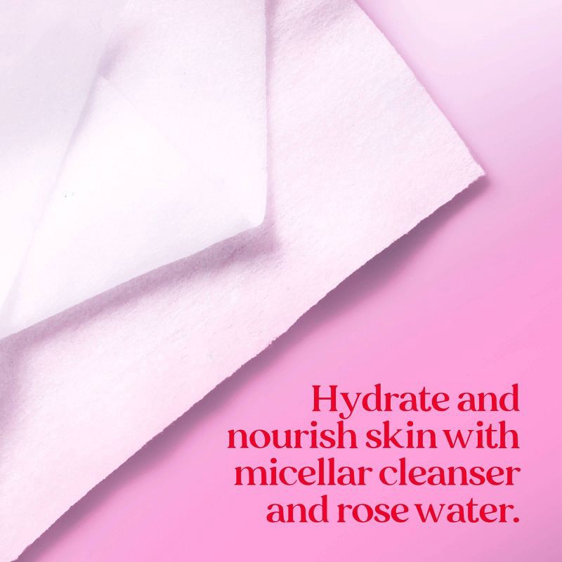 slide 4 of 9, Burt's Bees Facial Cleansing Towelettes Micellar Makeup Remover Wipes - Rose - 30ct, 30 ct