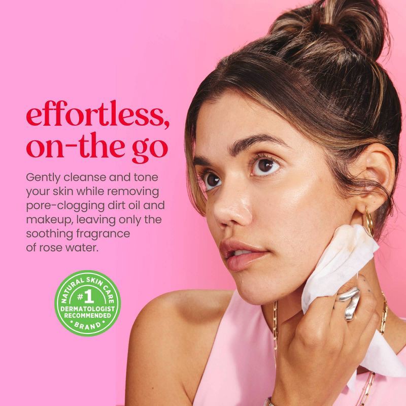 slide 5 of 9, Burt's Bees Facial Cleansing Towelettes Micellar Makeup Remover Wipes - Rose - 30ct, 30 ct