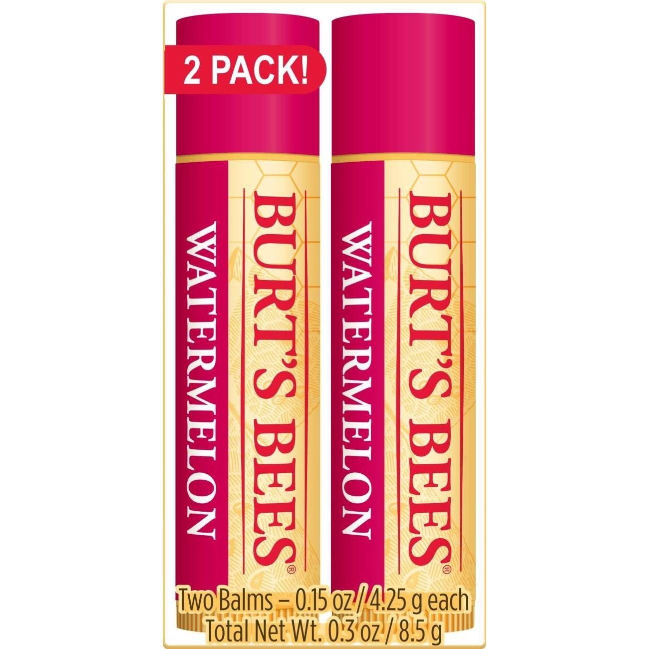 slide 1 of 9, Burt's Bees Moisturizing Lip Balm - Watermelon - 0.3oz, 0.3 oz