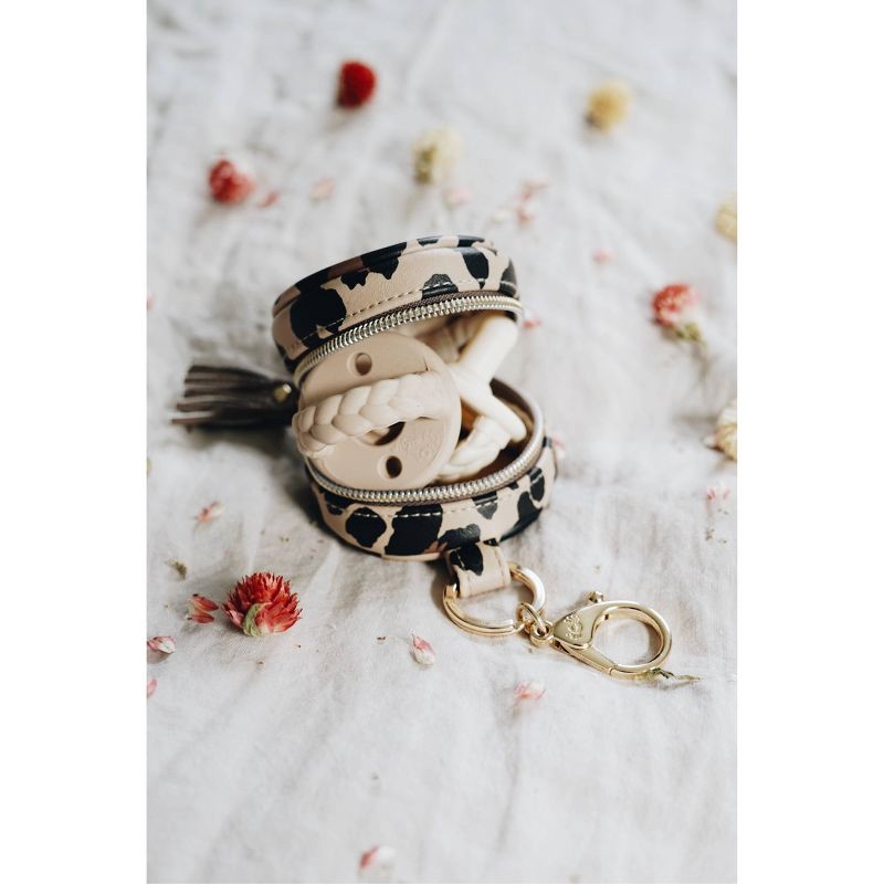 slide 4 of 6, Itzy Ritzy Pacifier - Breathable, 100% Silicone - Buttercream & Toast Braids - 2pk, 2 ct