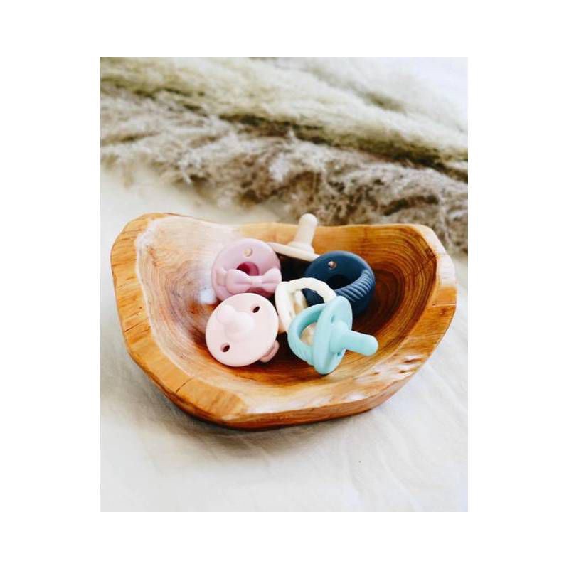 slide 5 of 6, Itzy Ritzy Pacifier - Breathable, 100% Silicone - Buttercream & Toast Braids - 2pk, 2 ct