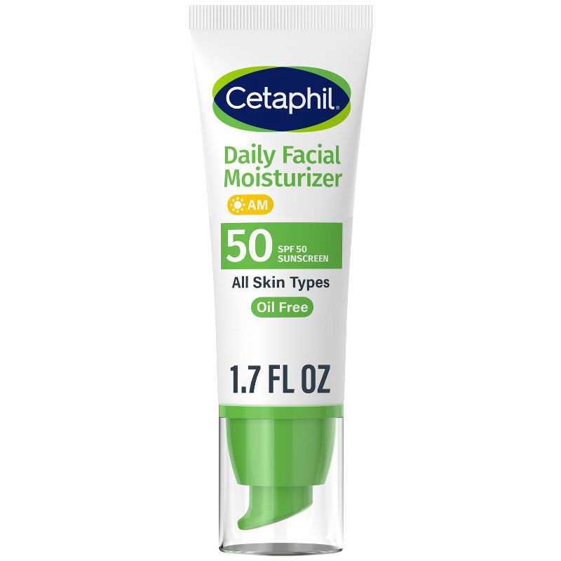 slide 1 of 6, Cetaphil Daily Face Moisturizer with SPF 50 Broad Spectrum - 1.7 fl oz, 1.7 fl oz