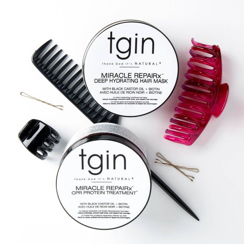 slide 5 of 8, TGIN Miracle RepaiRx Deep Hydrating Hair Mask - 12 fl oz, 12 oz