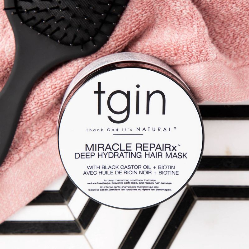 slide 8 of 8, TGIN Miracle RepaiRx Deep Hydrating Hair Mask - 12 fl oz, 12 oz