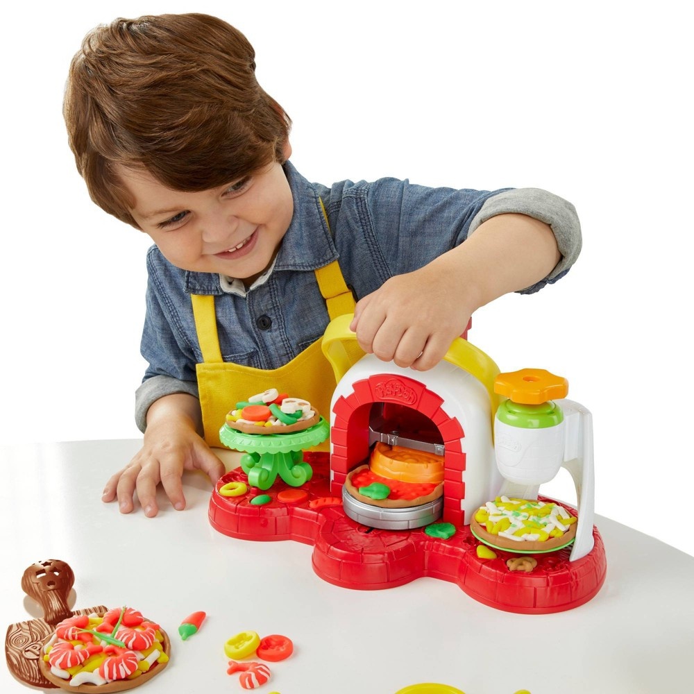 slide 5 of 7, Play-Doh Stamp 'n Top Pizza Oven Toy with 5 Non-Toxic Play-Doh Colors, 1 ct