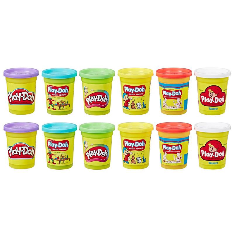 slide 1 of 3, Play-Doh Retro Classic Can Collection Multipack - 12pc, 12 ct