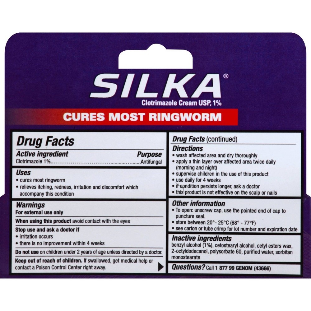 slide 4 of 4, SILKA Ringworm Antifungal Cream, 0.5 oz