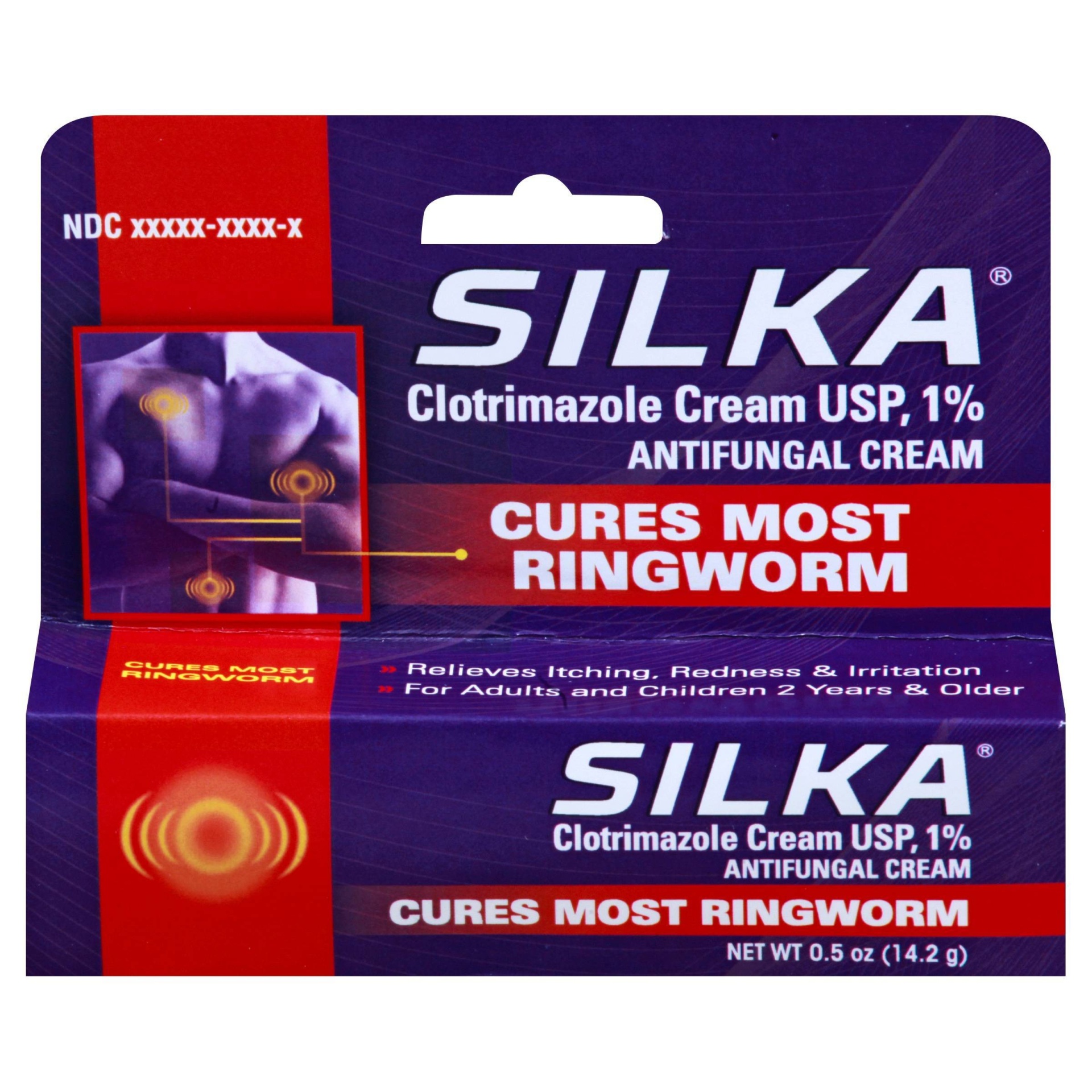 slide 1 of 4, SILKA Ringworm Antifungal Cream, 0.5 oz