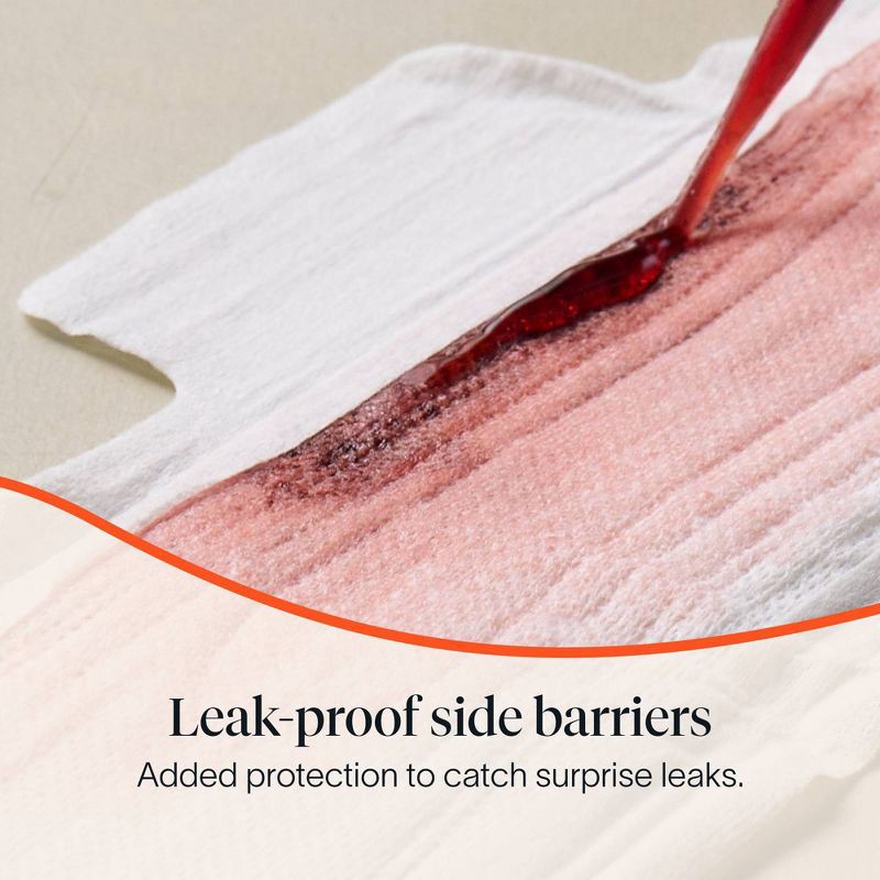 slide 3 of 8, Cora Organic Cotton Ultra Thin Regular Fragrance Free Pads with Wings for Periods - Regular Absorbency - 32ct, 32 ct