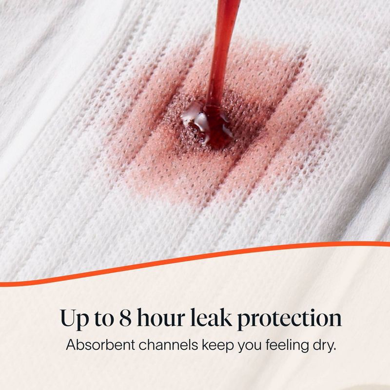 slide 5 of 8, Cora Organic Cotton Ultra Thin Regular Fragrance Free Pads with Wings for Periods - Regular Absorbency - 32ct, 32 ct