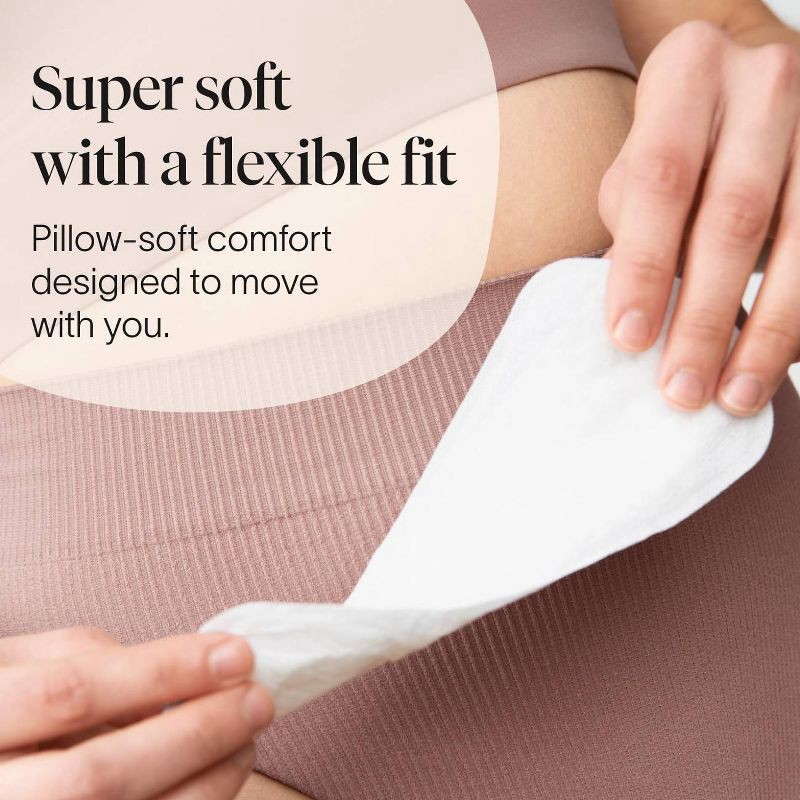 slide 2 of 8, Cora Organic Cotton Ultra Thin Panty Liners for Periods - Regular Absorbency - 40ct, 40 ct