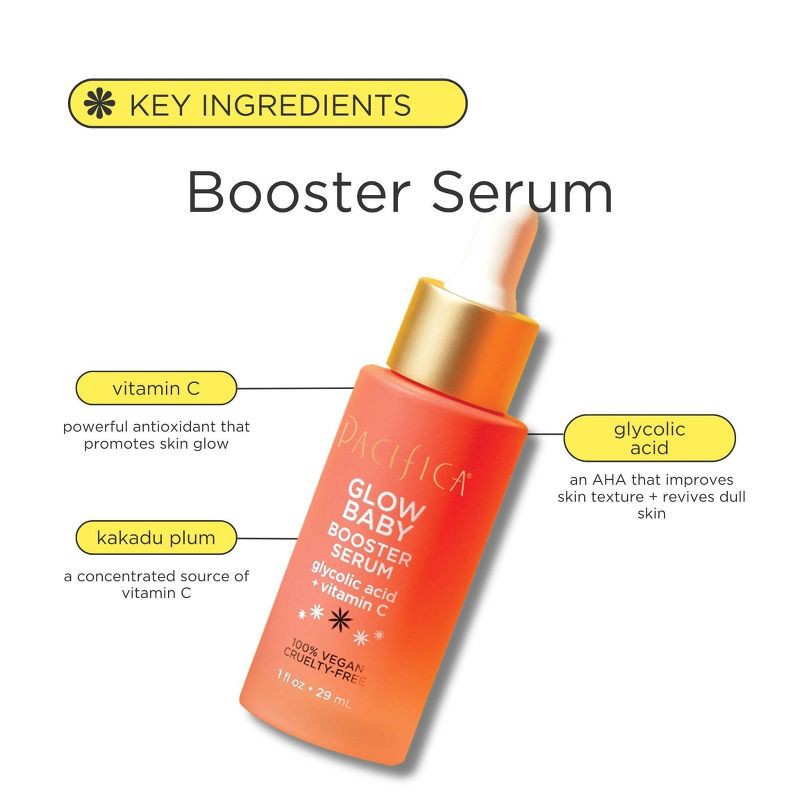 slide 4 of 9, Pacifica Glow Baby Vitamin C Booster Serum - 1 fl oz, 1 fl oz