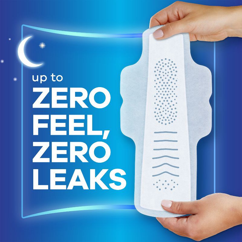 slide 5 of 15, Always Infinity Overnight FlexFoam Sanitary Pads with Wings - Unscented - Size 4 - 38ct, 4 x 38 ct