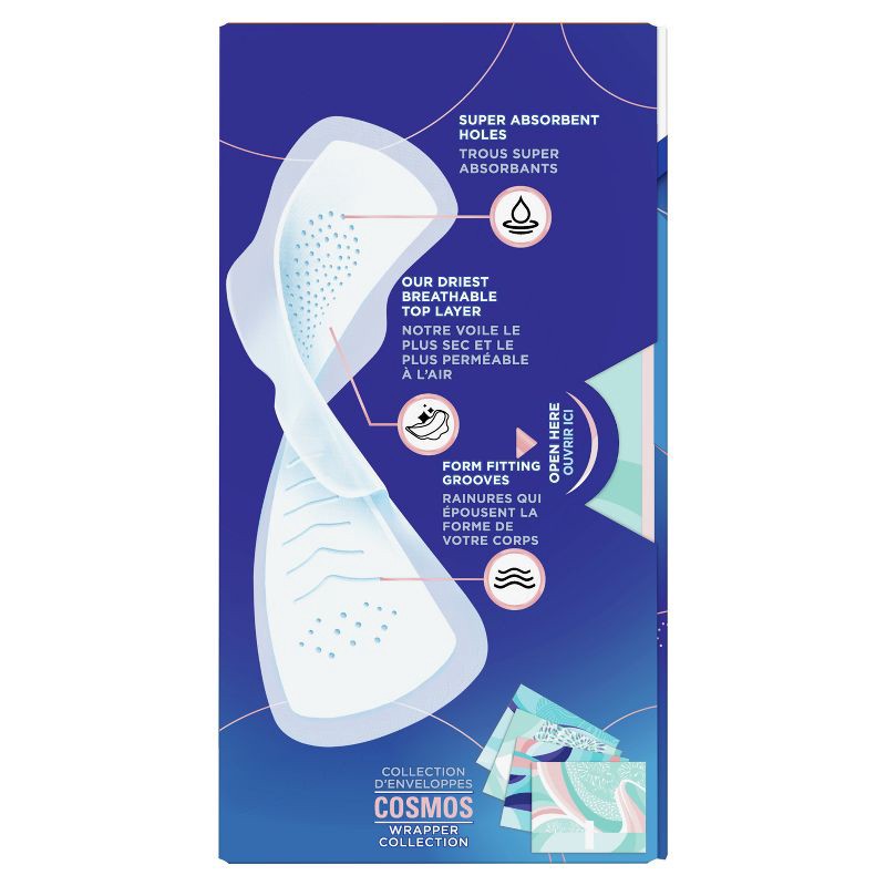 slide 15 of 15, Always Infinity Overnight Sanitary Pads with Wings - Unscented - Size 4 - 26ct, 4 x 26 ct
