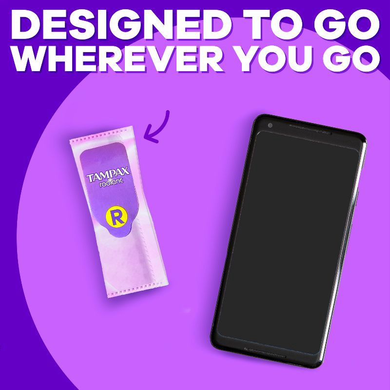 slide 11 of 15, Tampax Compact Radiant Regular Absorbency Unscented Tampons - 28ct, 28 ct