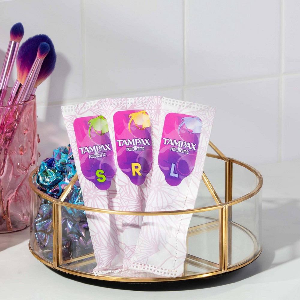 Tampax Radiant Jumbo Regular/Super Unscented Tampons 38 ea 1 ct Shipt