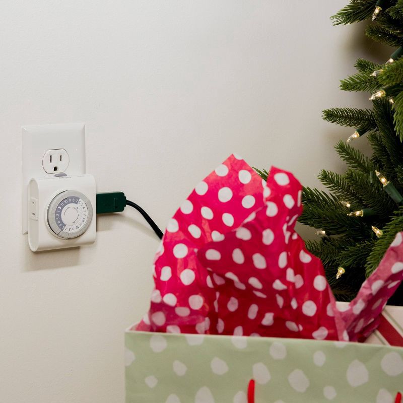 slide 6 of 8, Philips 24Hr 2 Outlet Plug In Mechanical Timer Polarized White, 1 ct