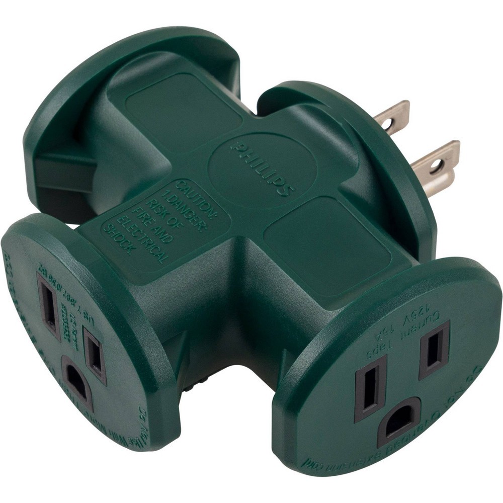 slide 2 of 6, Philips 3-Outlet Heavy Duty Ground T-Tap Green, 1 ct