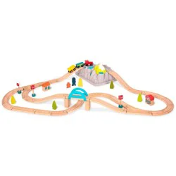 B. toys Wooden Train Set - Wood & Wheels