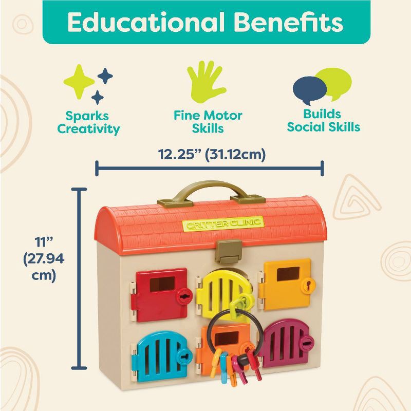 slide 3 of 9, B. toys Toy Vet Kit for Kids Critter Clinic, 1 ct
