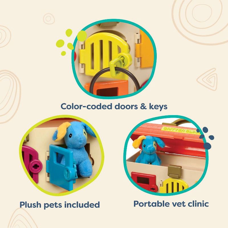 slide 4 of 9, B. toys Toy Vet Kit for Kids Critter Clinic, 1 ct