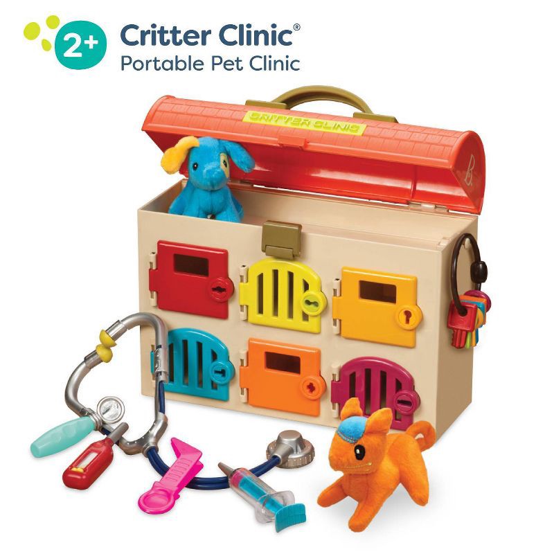 slide 6 of 9, B. toys Toy Vet Kit for Kids Critter Clinic, 1 ct
