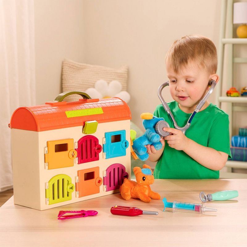 slide 8 of 9, B. toys Toy Vet Kit for Kids Critter Clinic, 1 ct