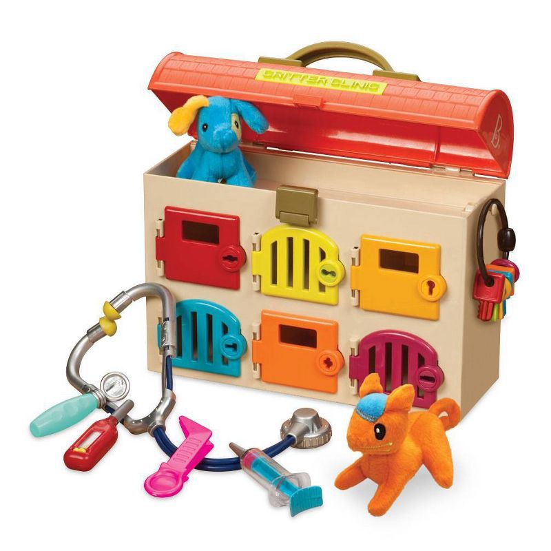 slide 1 of 9, B. toys Toy Vet Kit for Kids Critter Clinic, 1 ct