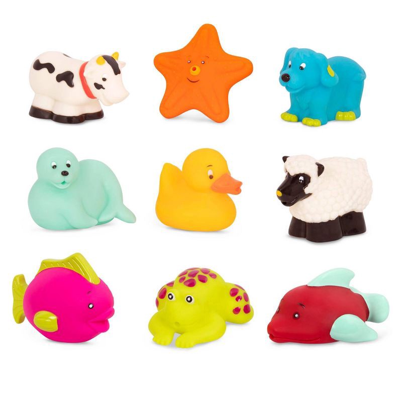 slide 1 of 8, B. Toys Animal Bath Squirts - Squish and Splash Duck, 1 ct