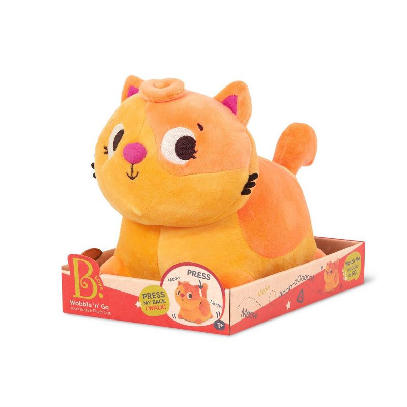 slide 7 of 7, B. toys Interactive Stuffed Animal Cat Wobble 'n' Go - Lolo, 1 ct