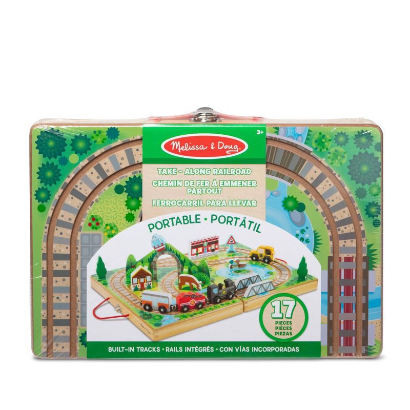 slide 8 of 9, Melissa & Doug Take-Along Railroad 17pc, 17 ct