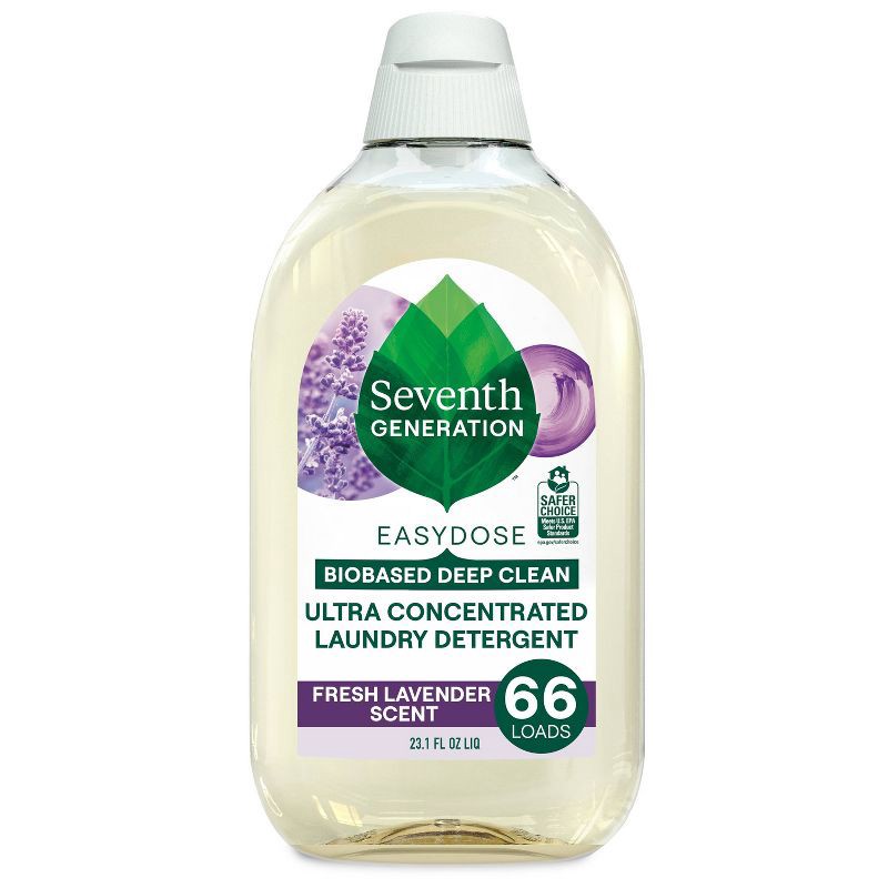 slide 10 of 10, Seventh Generation EasyDose Ultra Concentrated 66-Loads Laundry Detergent Lavender-23.1 fl oz: Dye-Free, Animal By-Product-Free, Naturally Derived, 23.1 fl oz