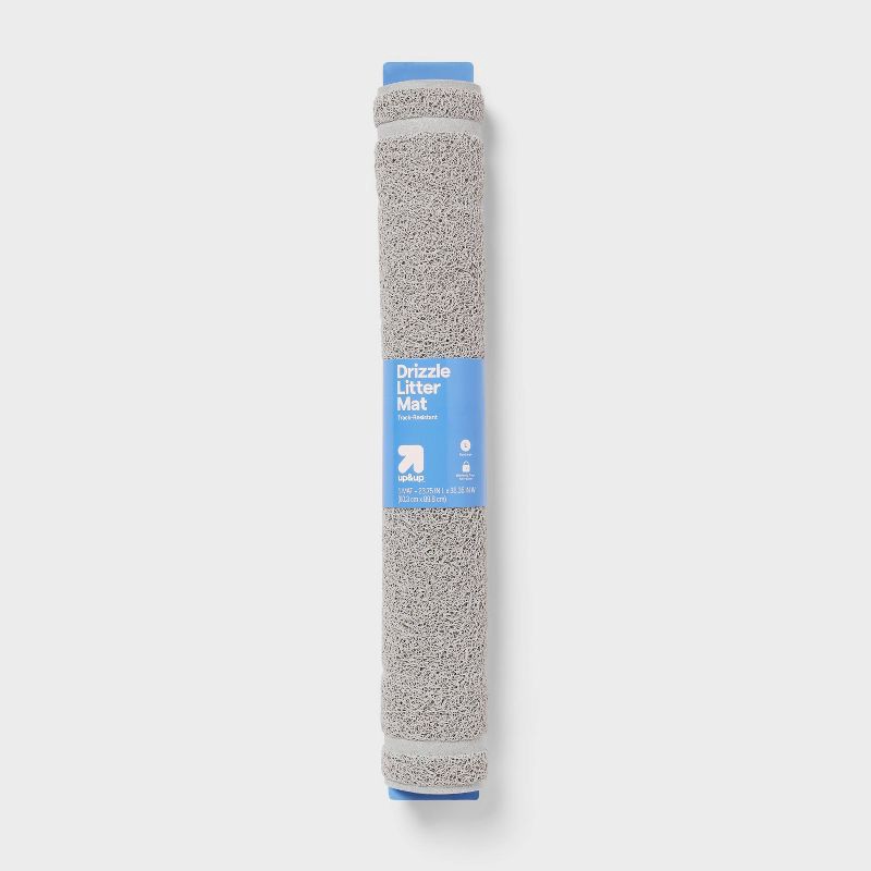 slide 1 of 3, Drizzle Cat Litter Mat - Gray - L - up&up™, 1 ct