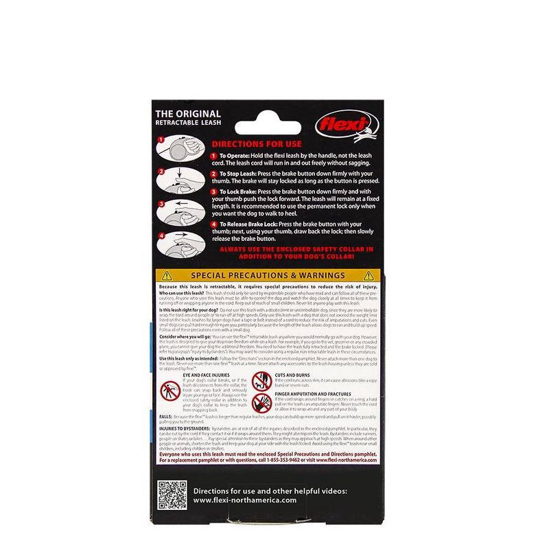 slide 3 of 8, Flexi Fun Retractable 10ft Dog Leash - Black - XS - 0 to 18lbs, 10 ft, 18 lb
