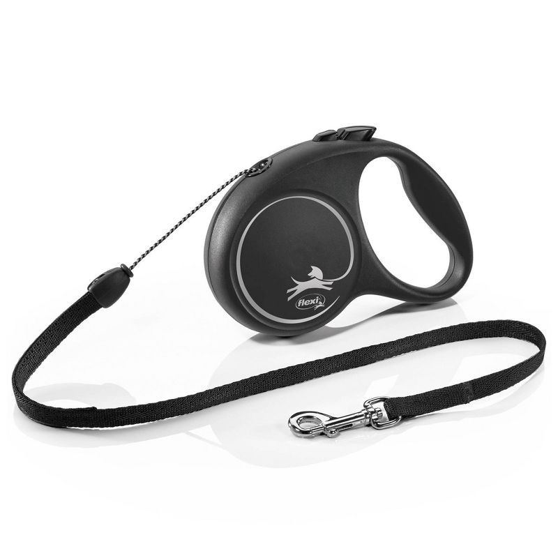 slide 2 of 8, Flexi Fun Retractable 16ft Dog Leash - Black - S - 18 to 26lbs, 16 ft, 26 lb