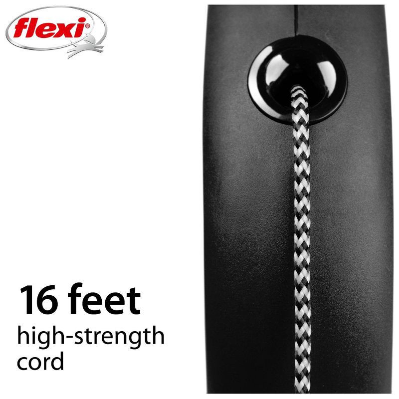 slide 6 of 8, Flexi Fun Retractable 16ft Dog Leash - Black - S - 18 to 26lbs, 16 ft, 26 lb